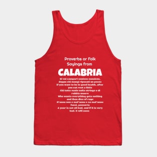 Proverbs or Folk Sayings from Calabria Tank Top